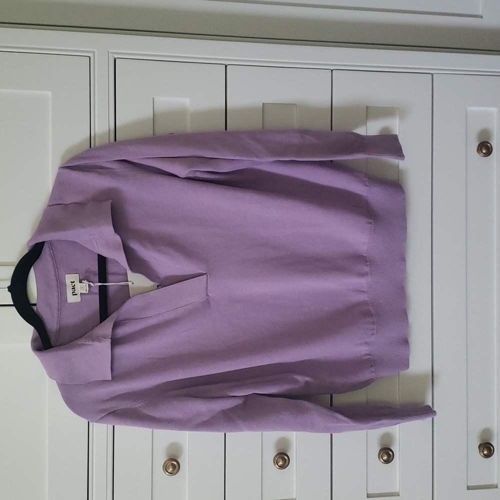 Pact lilac polo sweater size M